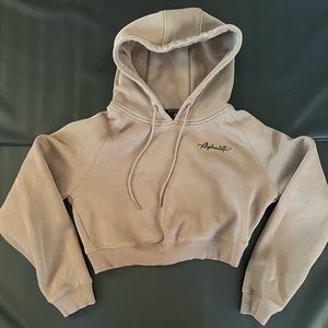 Alphalete Tan Cropped Hoodie